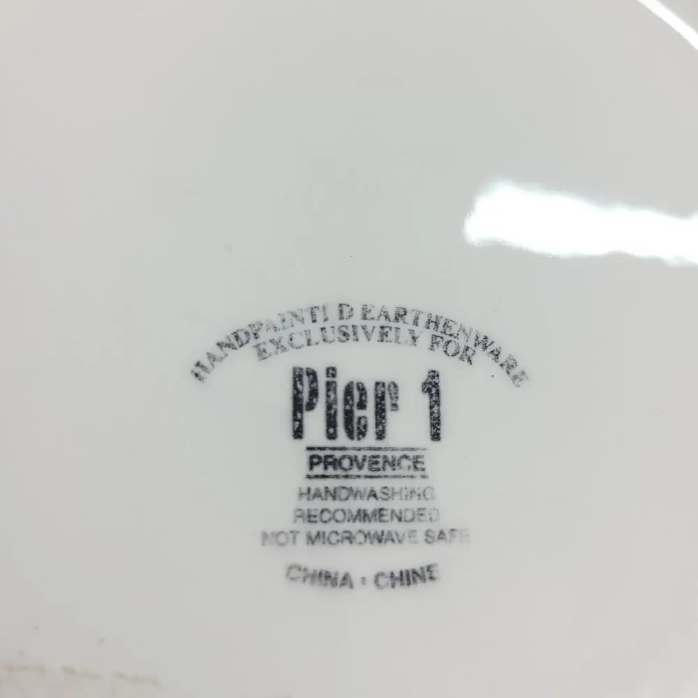 Pier 1 Provence Salad Plates Glazed Earthenware Pear Apple Orange Raspberry